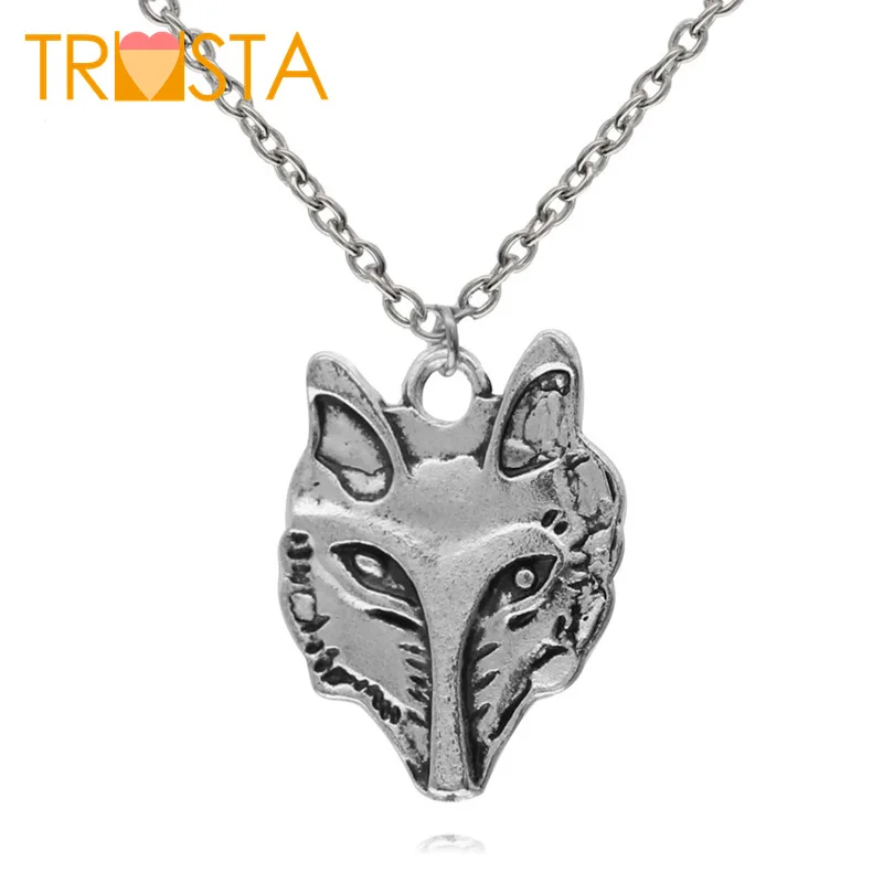 Новинка 2018 года для женщин Jewelry Винтаж Серебряный тон 0 9 &quotх 1 2&quot Волк короткое