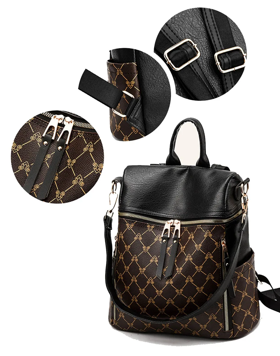 Новинка, Mochila Feminina, женский рюкзак из искусственной кожи, Ретро стиль, женские школьные сумки для девочек-подростков, рюкзаки для путешествий, сумки через плечо