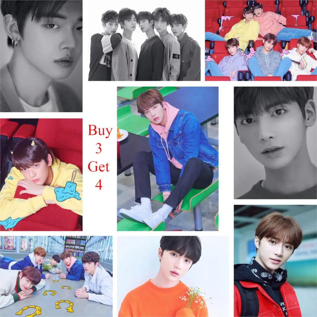 Постеры Kpop TXT глянцевая бумага украшение для дома настенные принты гостиной