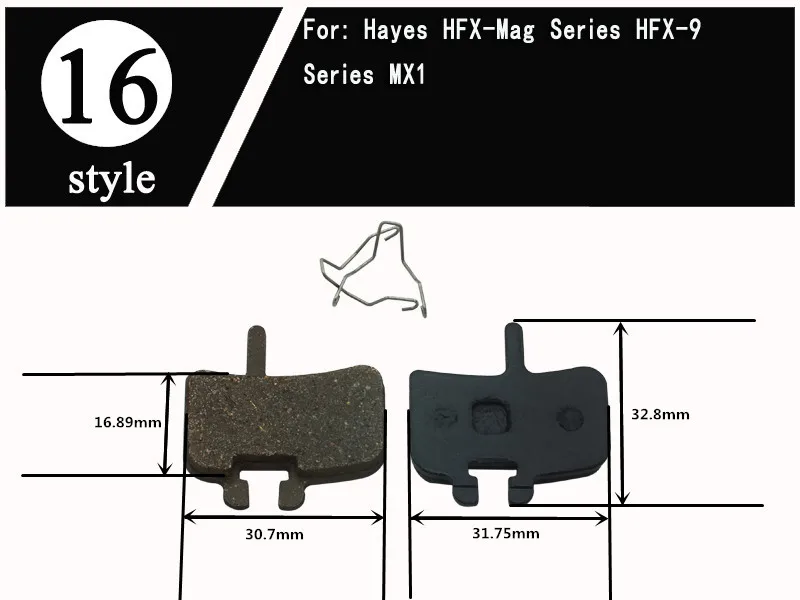 4 пары велосипедных дисковых тормозных колодок для Hayes TEKTRO ZOOM MAGURA FORMULA SHIMANO M355 AVID Zoom Organic MTB горный велосипед - Цвет: Style 16