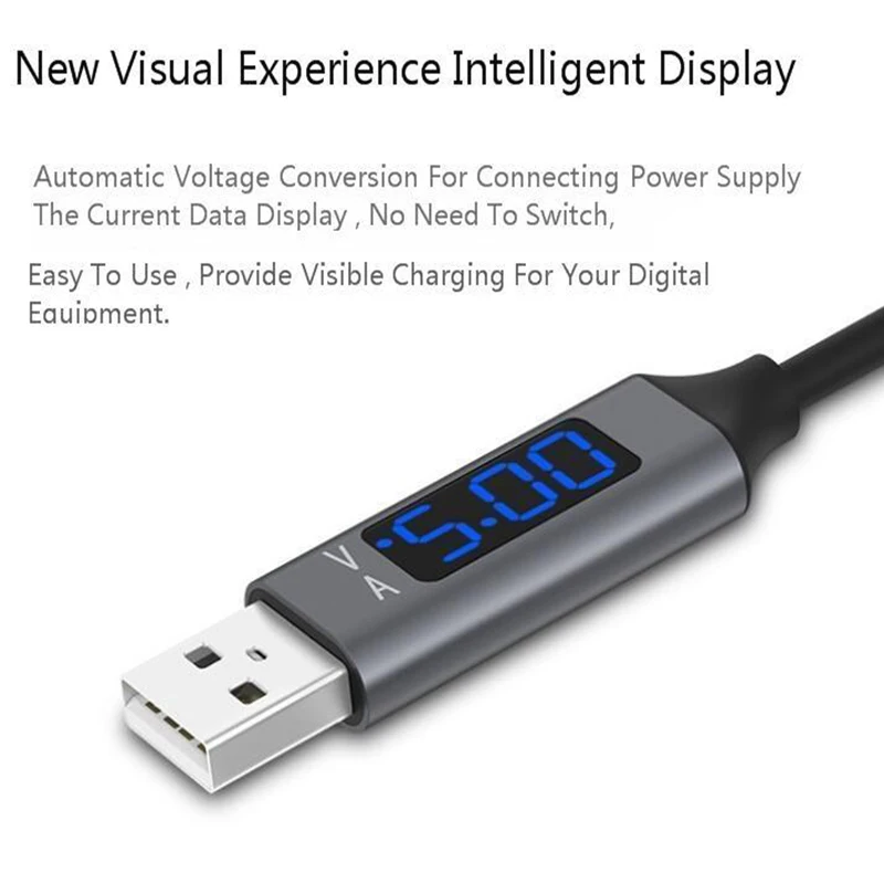 Vogek 3A USB кабель для телефона со светодиодный цифровым дисплеем type C Micro USB кабель для передачи данных Быстрая зарядка для iPhone Xiaomi huawei телефонный кабель