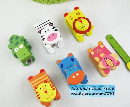 Бесплатная доставка! 18 шт.! Деревянный мультяшный милый мини