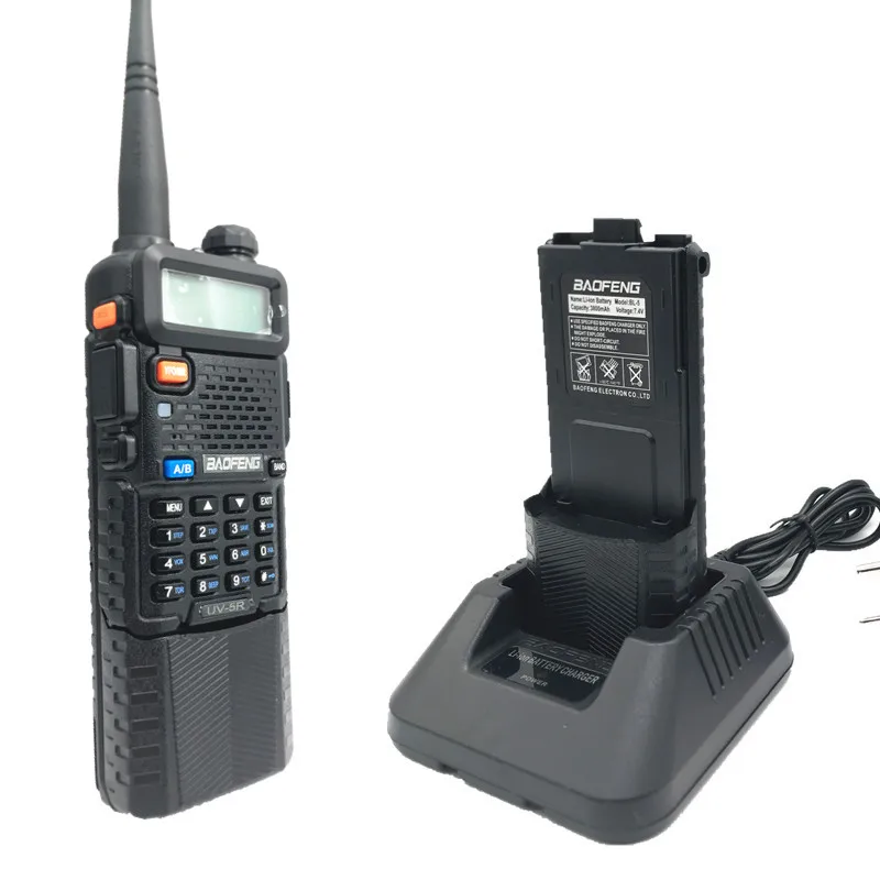 BAOFENG UV-5R мощная рация 8 Вт 3800 мАч Двухдиапазонная VHF UHF радиостанция HF ham станция приемопередатчик рация
