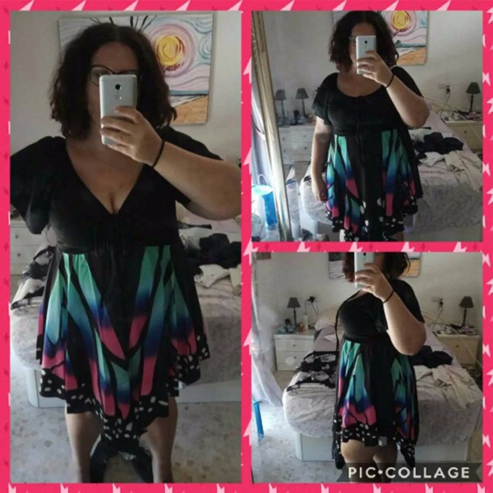 Rosegal размера плюс 5XL женское платье в форме бабочки весеннее повседневное вечернее платье с v-образным вырезом vestidos Femme женская одежда большого размера