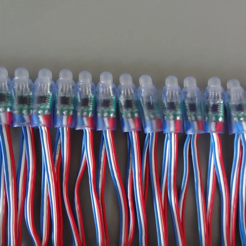 Пиксельная светодиодная смарт гирлянда SM16703 5 В 12 мм 100 шт./лот RGB полноцветный