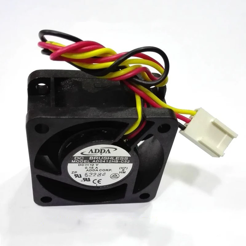 ADDA AD0412HB C52 40*40*20 мм 4 см 40 DC 12V 0.15A 3 Провода Сервер площадь Вентилятор