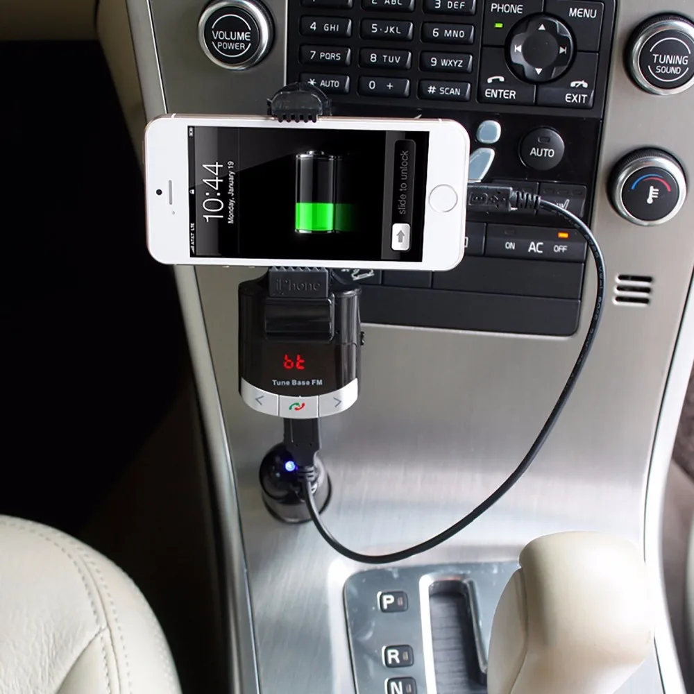 Ohater Bluetooth гарнитура для авто держатель телефона Origina Handfree вызова fm-передатчик с USB Зарядное устройство Поддержка музыка играет
