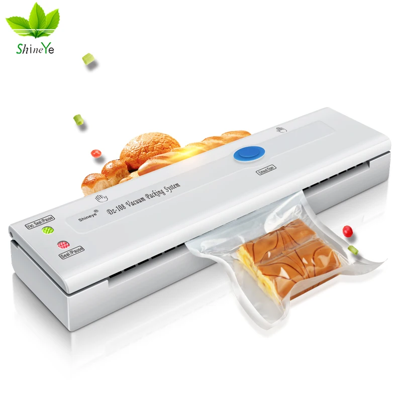 ShineYe бытовой пищевой вакуумный упаковщик Mahicne 110-220 В вакуумный упаковщик машина включает в себя пакеты skit для сохранения пищи