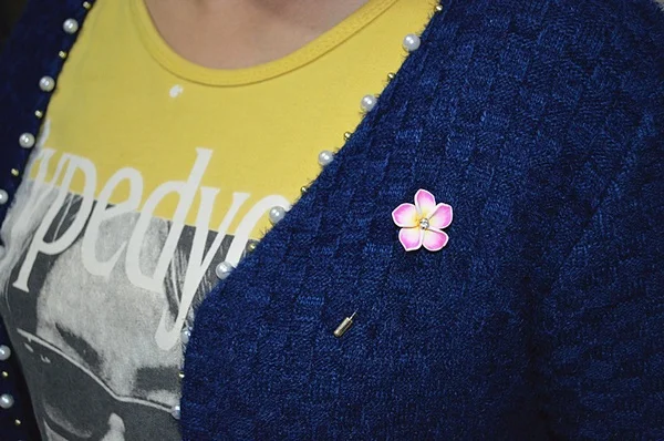 Модные ювелирные аксессуары жемчужная Цветочная палочка этикетка булавка