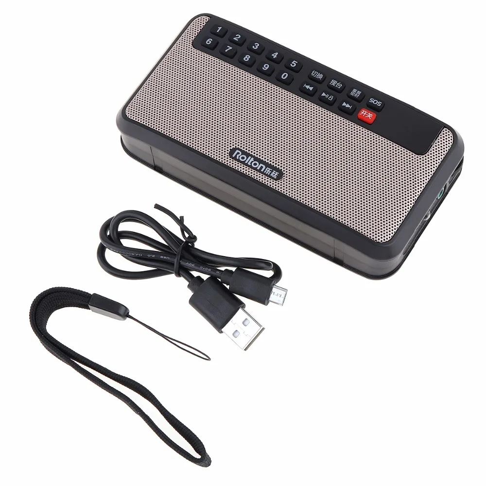 Rolton T60 Портативный UV & ABS радио USB мини FM динамик светодиодный ЖК дисплей сабвуфер