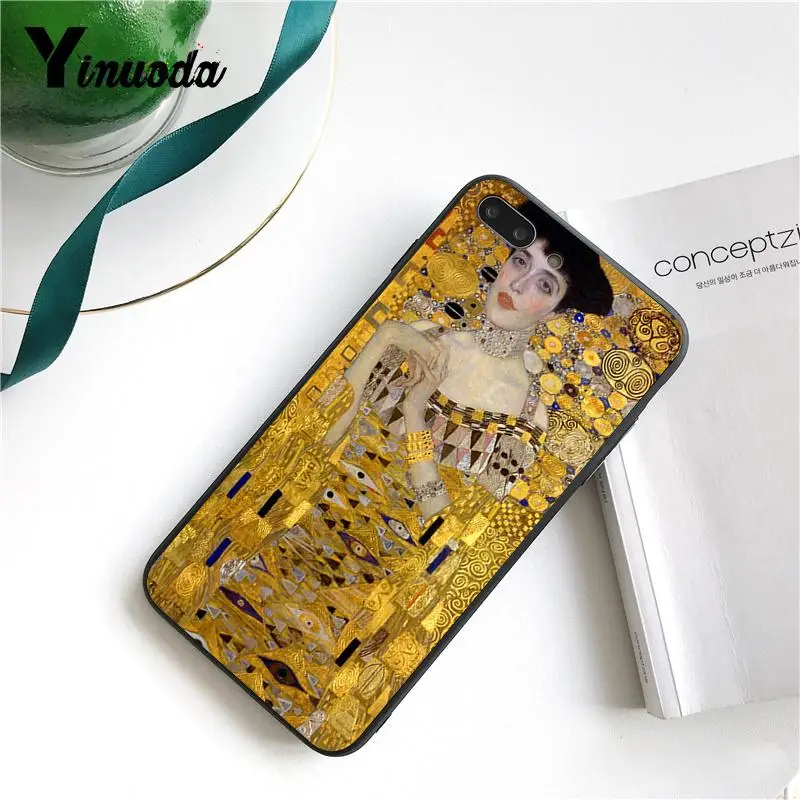 Yinuoda Gustav Klimt ТПУ черные аксессуары для телефонов Чехол iPhone 8 7 6 6S Plus X XS MAX 5 5S SE XR 10