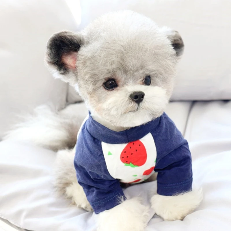 Милая одежда с принтом для питомцев щенков маленьких собак кошек Одежда платье