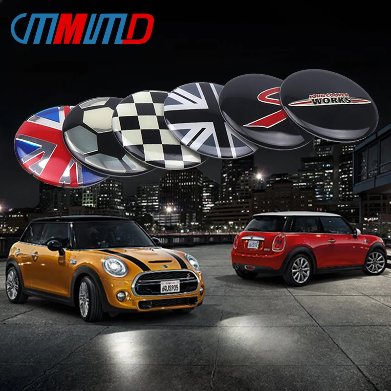 4 шт. 52 мм 3D колпачок для колеса ступицы наклейки Mini Cooper S one JCW clubman countryman
