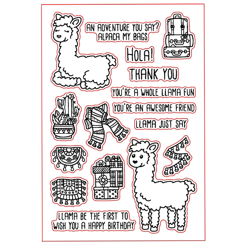 Llama Just Say прозрачный силиконовый набор штампов для скрапбукинга/фото открытки в