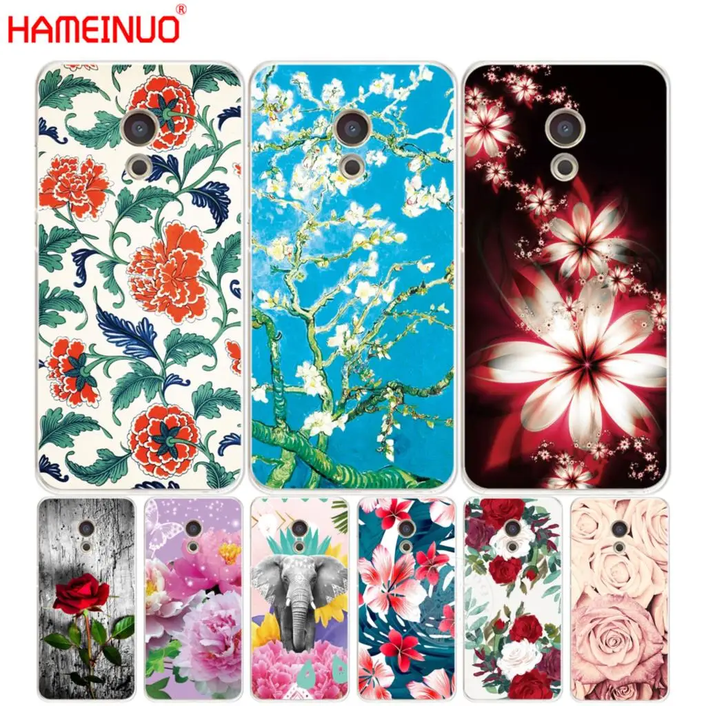 HAMEINUO красный красочный цветочный весенний чехол для девушки телефона Meizu M5 M5S M6 M2