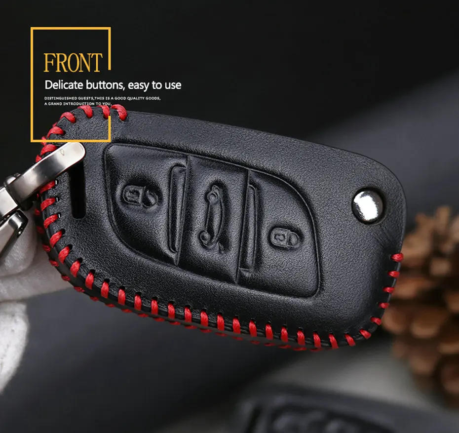 Чехлы для автоключей для Citroen C2 C3 C4 C5 C4l Xsara Picasso Berlingo натуральная Кожанный чехол-сумка в виде ракушки брелок для ключей