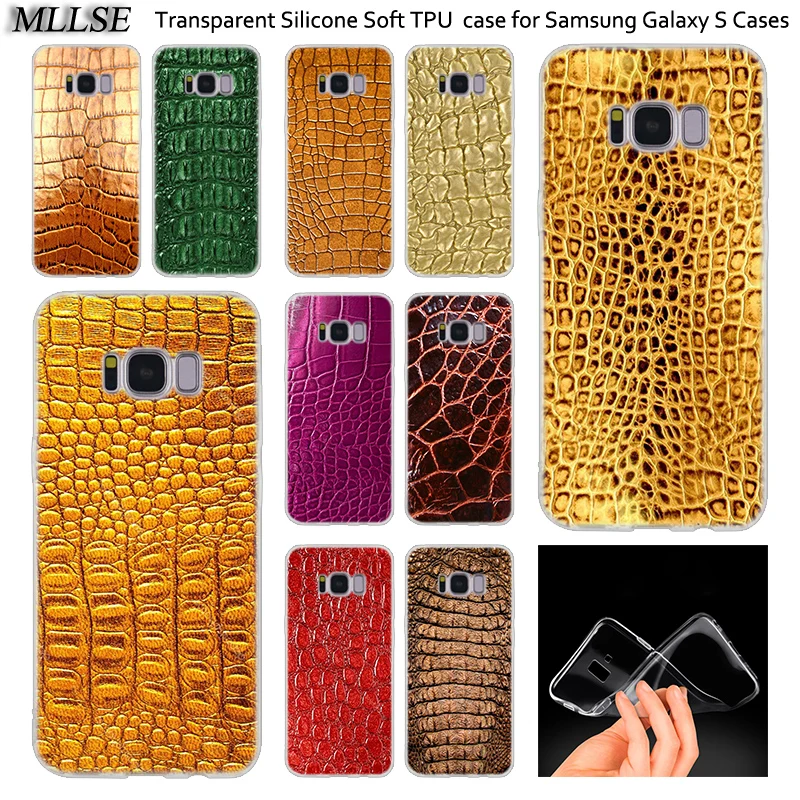 Силиконовый чехол с текстурой крокодиловой кожи для Samsung Galaxy Note 10 Plus S8 S9 S10 5G S6 S7 Edge