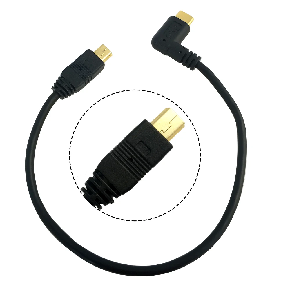 

Mini USB Cable 5 Pin Male to Male USB 3.1 Type C to Mini OTG Data Cable Adapter Converter Charging Cable Length 25cm