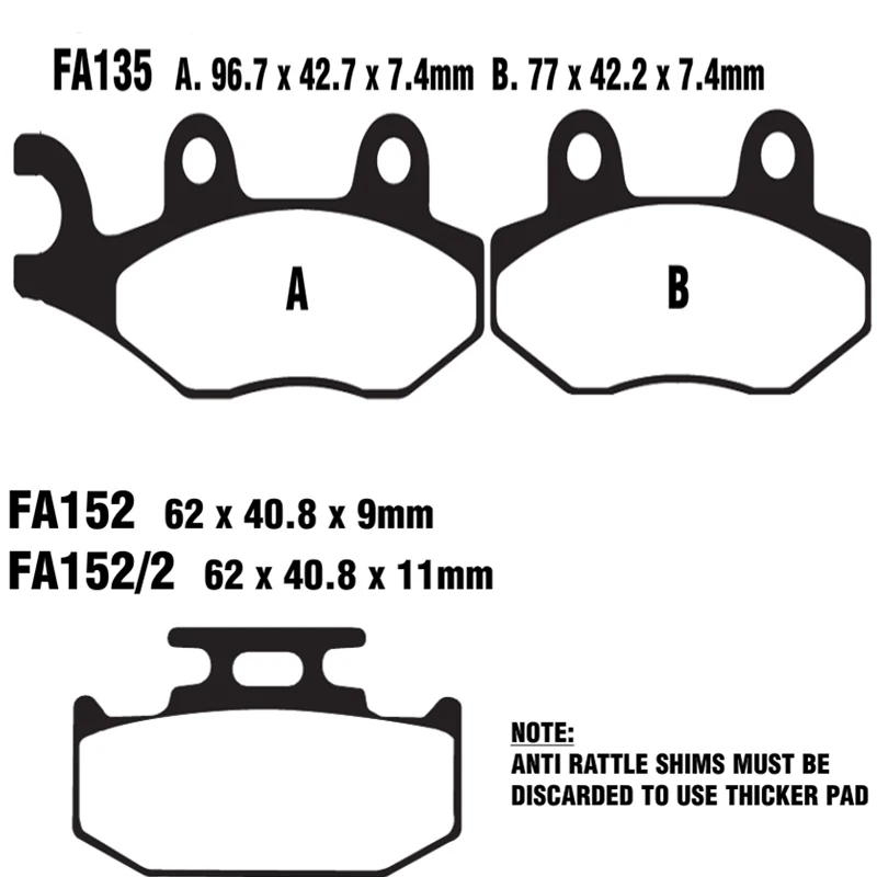 For Yamaha TT-R 250 L/M/N/P/R/S/T/V 1999 2000 2001 2002 2003 2004 2005 2006 TTR250 Motorcycle Brake Pads Front Rear | Автомобили и