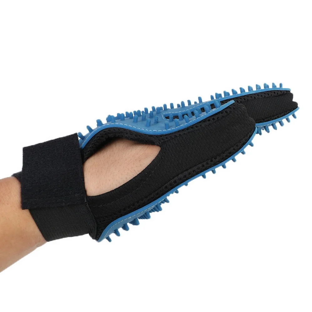 Lu шерстяные перчатки вставить пять пальцев Двусторонняя принять душ массаж