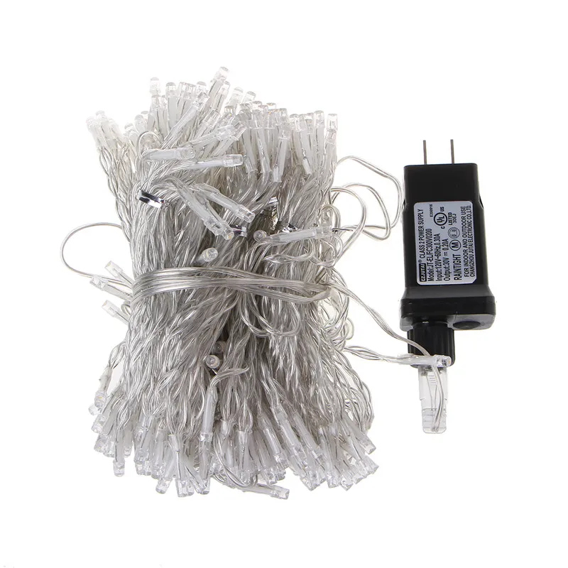 Белый HNGCHOIGE US Plug 3x3 м 300LED светильник для занавесок, гирлянда, украшение для свадебной вечеринки - Испускаемый цвет: Белый