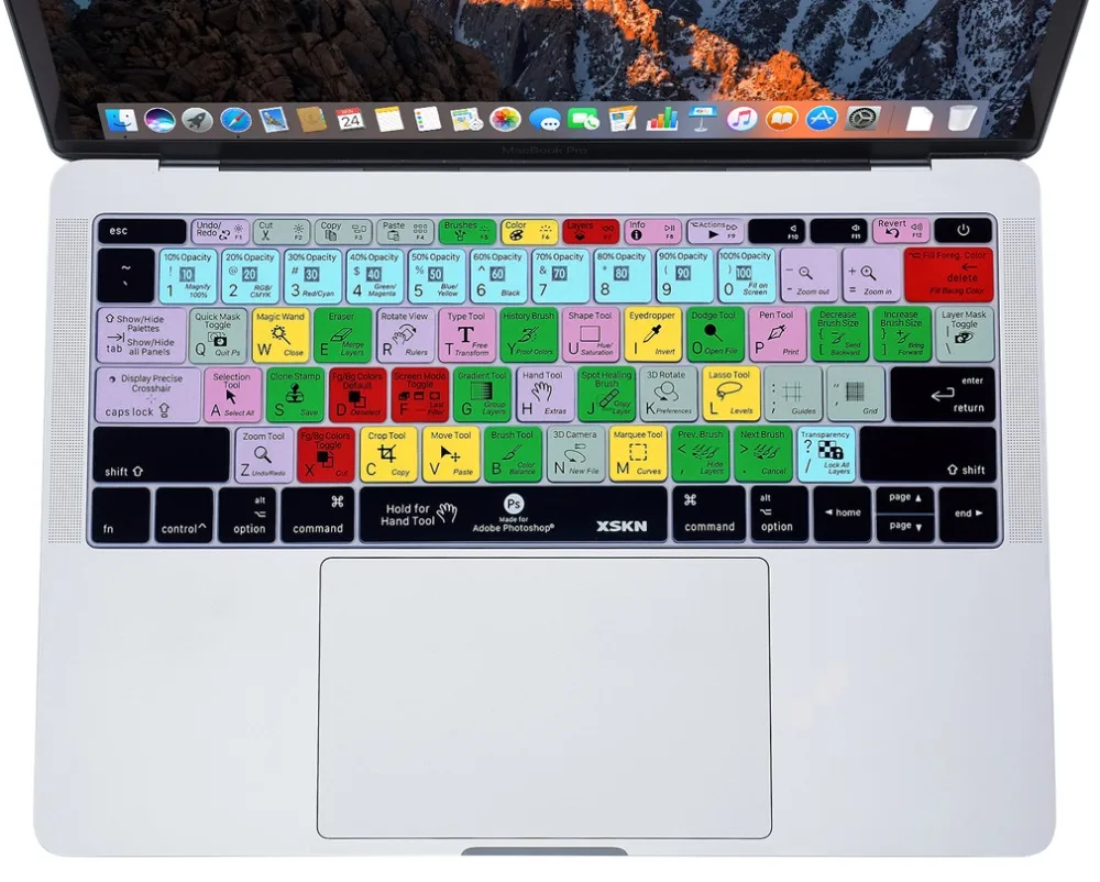Чехол для клавиатуры XSKN пленка PS CC Apple Final Cut Новый Macbook 13 &quotA1708 (неглубокие клавиши
