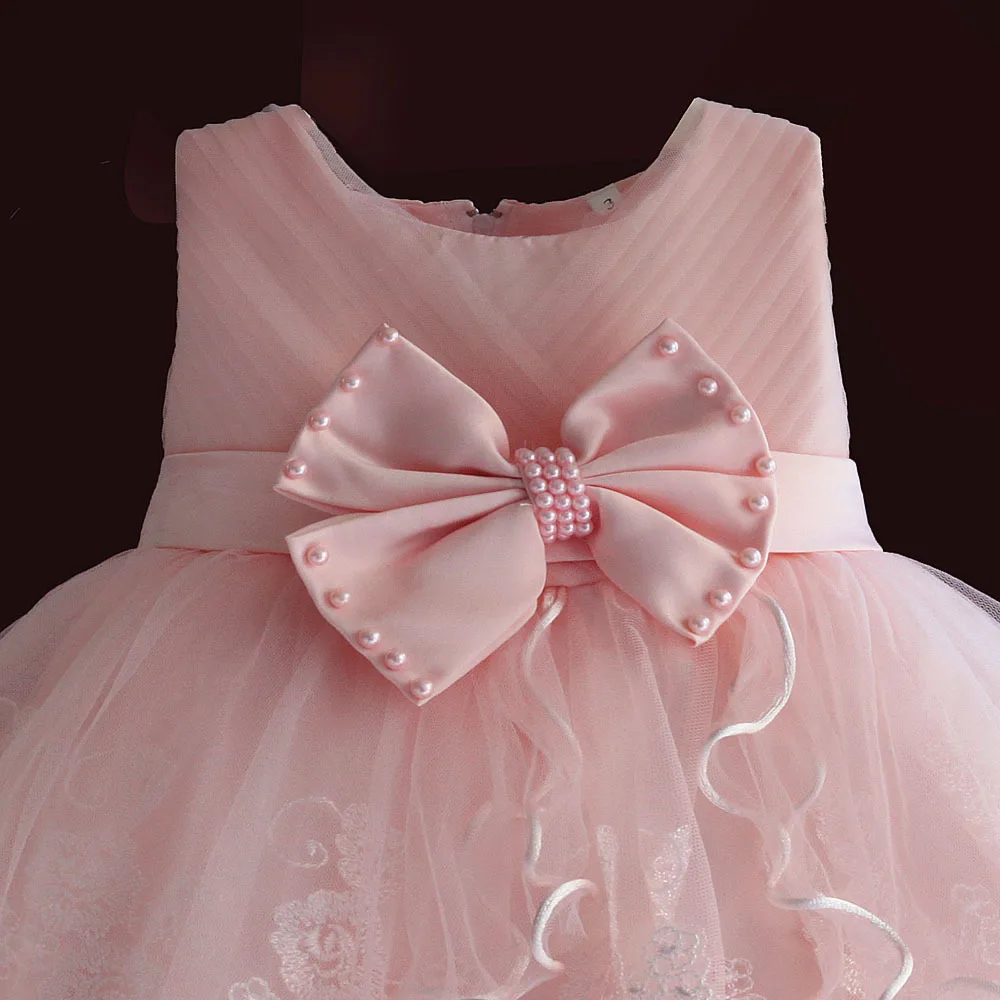 Birthday Toddler Baby Girls Baptism Dress Christams Costumes Newborn Kids Princess Christening Dresses with Pearls Bow pink | Детская