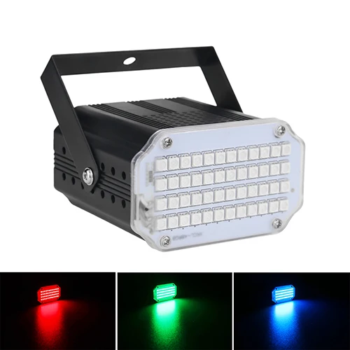 RGB ALIEN 48 светодиодный RGB УФ белый стробоскоп огни диско DJ вечерние праздничные рождественские музыкальные Клубные звуковые активированные вспышки сценическое освещение - Цвет: RGB