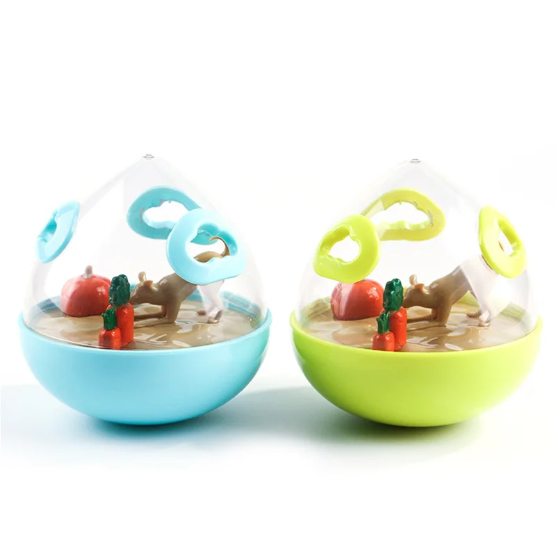 

Fun Tumbler Leaking Food Balls Lovely Dog Food Feeder Tumbler Automatic Food Dispenser Puppy Feeding Interactive Toy