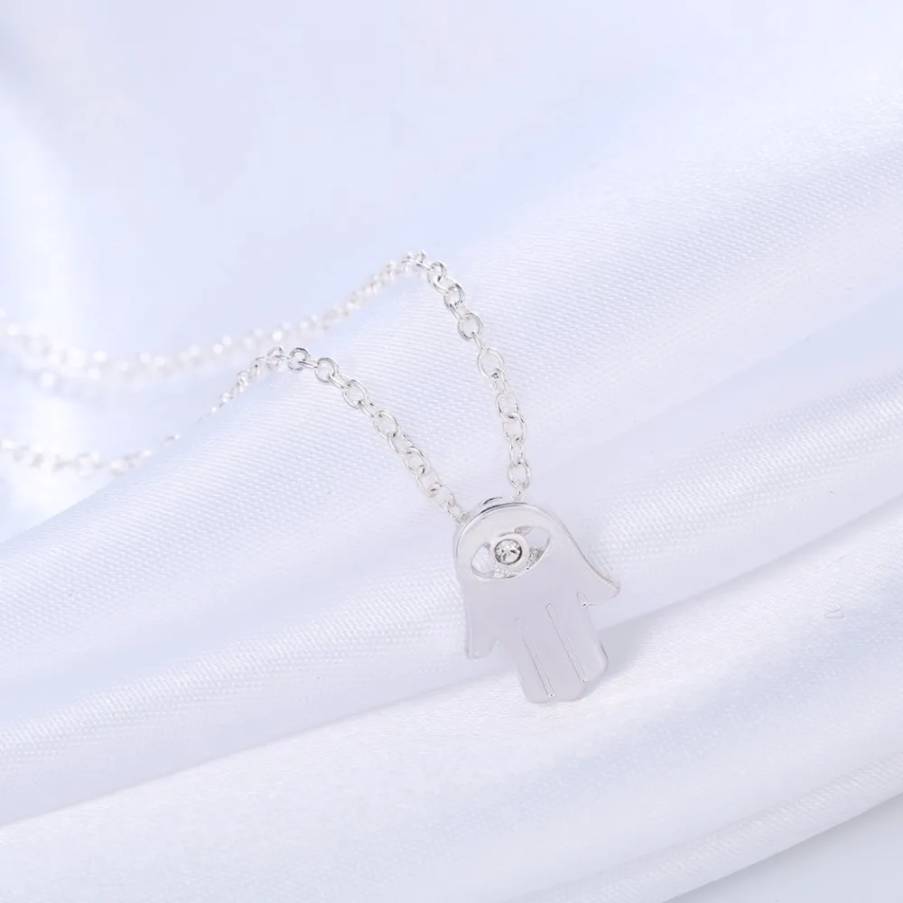 Кулон Kinitial в виде маленькой руки Фатимы ожерелье золотого и серебряного цвета