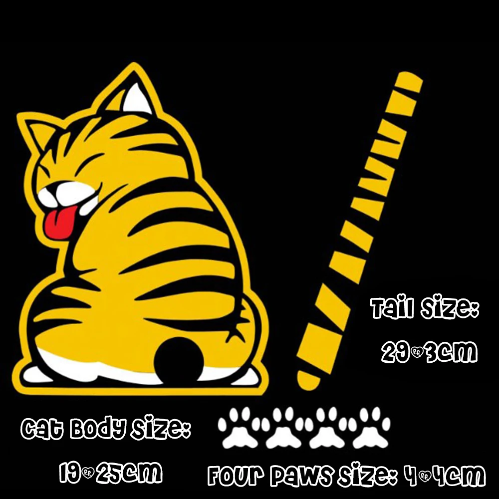 Мультяшная кошка дневные лапы наклейка на окно светоотражающая пленка 3D