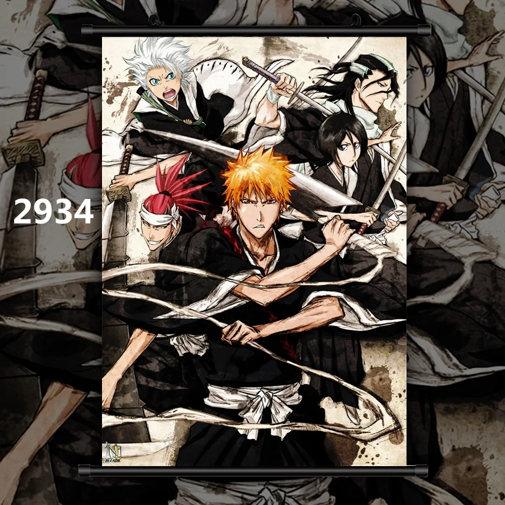 2934 Bleach коллекции Rukia Aizen Ichigo Renji Аниме Манга настенный плакат свиток F - Цвет: 2934