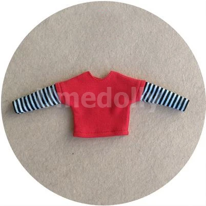 1pcs T-shirt 1 шт., модная одежда Blyth Doll, футболки, Комбинезоны для 1/6 BJD, Azone S, OB24, Одежда для куклы-Барби, комбинезон, аксессуары - Цвет: 1pcs T-shirt