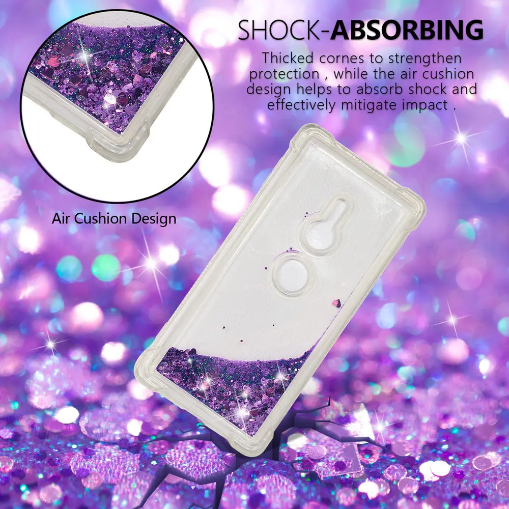 Glitter Stars Phone Case for Sony Xperia XZ2 XZ 2 H8216 H8276 H8266 H8296 Dynamic Liquid Quicksand Soft TPU Back Cover Coque Bag |