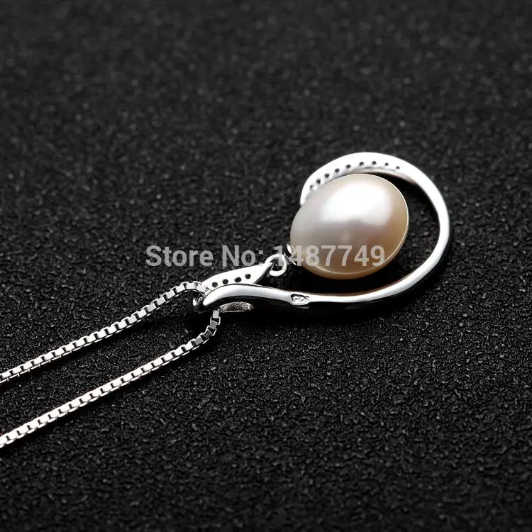 Hot Sale Luxury Jewelry Pendant Necklace Silver Chain Clavicle Genuine Natural Pearl TAD0181 | Украшения и аксессуары