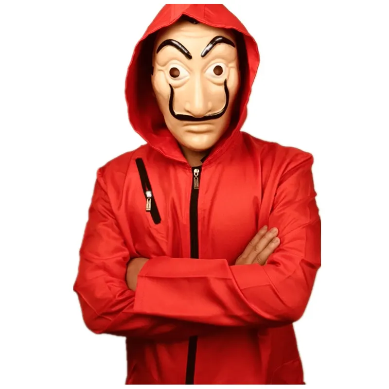 Halloween Party Salvador Dali Cosplay Movie Mask Money Heist The House of Paper La Casa De Papel Costume Face | Тематическая одежда