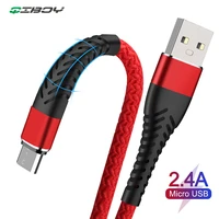 nylon braided micro usb cable data sync usb charger cable for samsung huawei xiaomi type c android phone fast charging wire cord