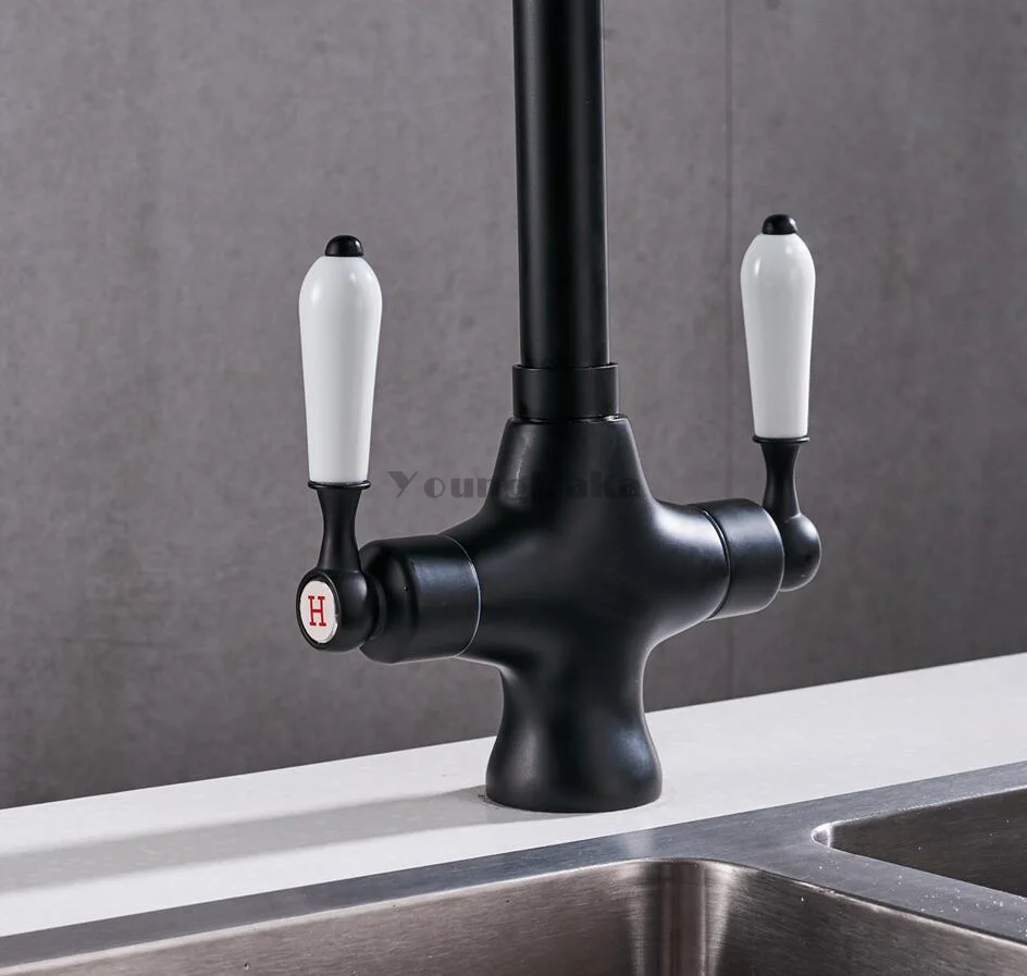 Оптовая и розничная продажа модный кухонный смеситель черного цвета для