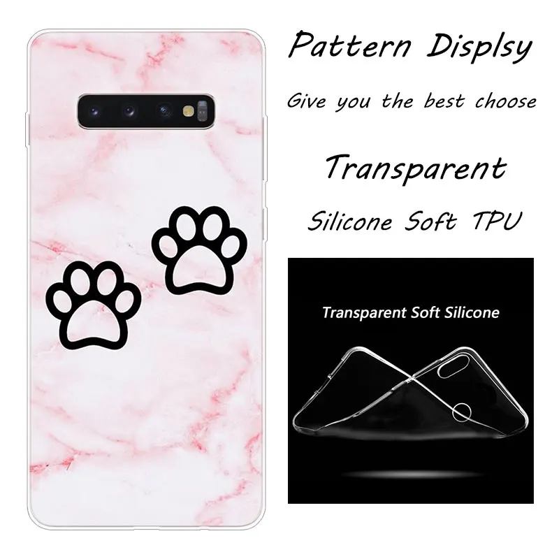 Мягкий силиконовый чехол Best friends Dog paw для samsung Galaxy S10 S9 S8 Plus S7 Edge A6 A8 Plus A7 A9 A5 Модный чехол