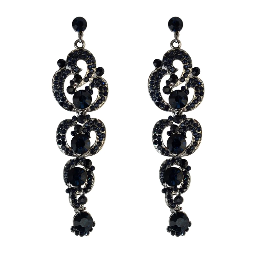 5 Colors Bohemian Luxury Fashion Drop Earring Bridal Crystal Rhinestone Long Earrings For Women Wedding Jewelry Free Shipping | Украшения и