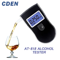 professional alcohol tester police lcd display digital breath quick response breathalyzer for the drunk drivers alcotester at818