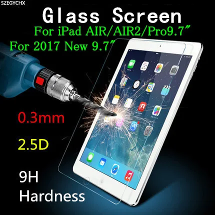 Закаленное стекло для защиты экрана iPad Air 1 2 Pro 9 7 5th 6th 2017 2018 Взрывозащищенная