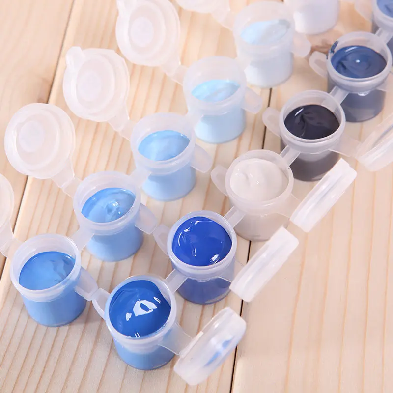 Высокое качество-защелка DIY картина маслом голубой любви окраска на холсте