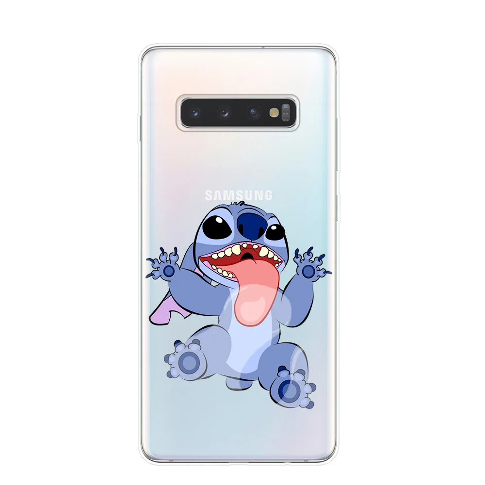 Чехлы для телефонов с милым рисунком стежка для samsung S10 S9 S8 Plus S10e 5G S6 S7 Edge S10Lite прозрачный силиконовый мягкий чехол-накладка