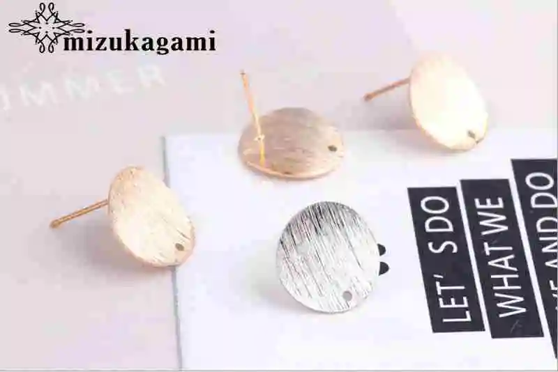 Модные вогнутые круглые серьги-гвоздики 10 шт./лот для DIY висячие серьги аксессуары для изготовления ювелирных изделий