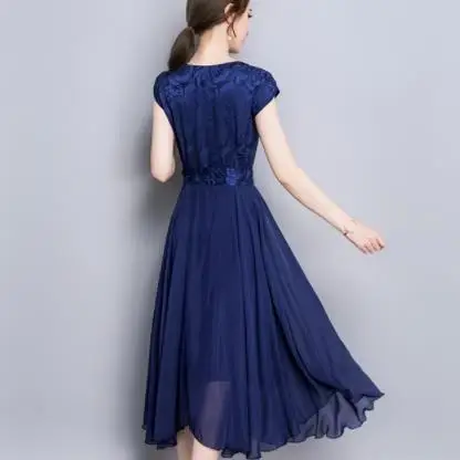 Женское шифоновое шелковое вечернее платье красное большого размера DC935 Новинка