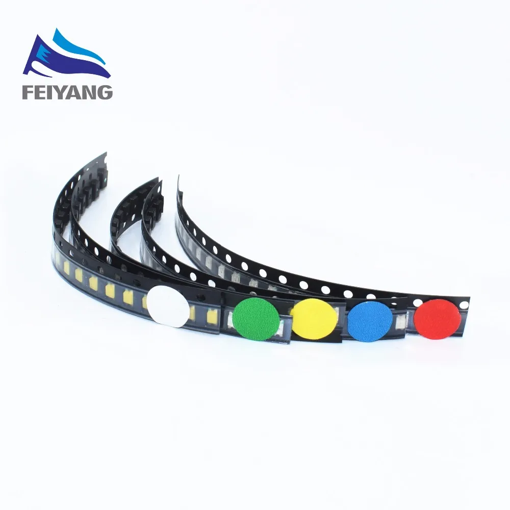 (3000 шт./лот) 1206 SMD белый красный синий зеленый желтый 600 шт. каждый супер яркий