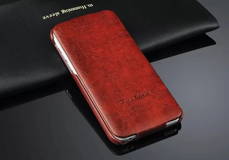 Вертикальный флип чехол из натуральной кожи для Apple iPhone 6 6S Модный брендовые