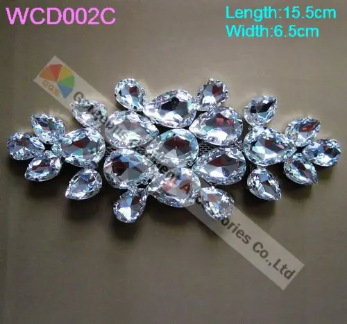 1 шт. Блестящий серебряный Флёр-де-Лис с кристаллами аппликация Радужный цветок