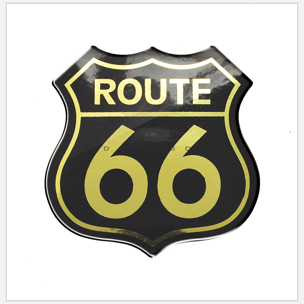 3D стикер для автомобиля СТИЛЬ Америка США история ROUTE 66 дорожный логотип